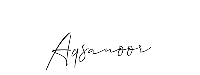 You should practise on your own different ways (Allison_Script) to write your name (Aqsanoor) in signature. don't let someone else do it for you. Aqsanoor signature style 2 images and pictures png