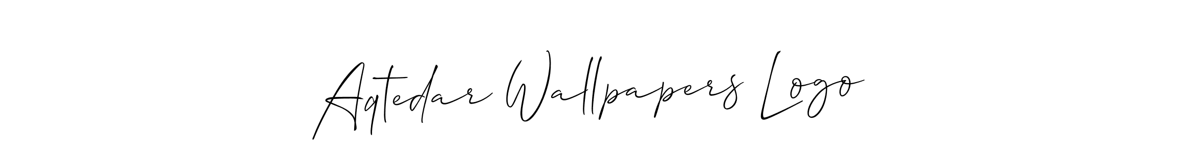 Make a beautiful signature design for name Aqtedar Wallpapers Logo. With this signature (Allison_Script) style, you can create a handwritten signature for free. Aqtedar Wallpapers Logo signature style 2 images and pictures png