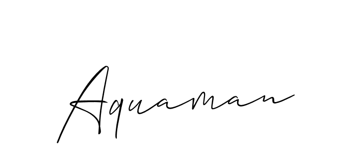 Make a beautiful signature design for name Aquaman. With this signature (Allison_Script) style, you can create a handwritten signature for free. Aquaman signature style 2 images and pictures png