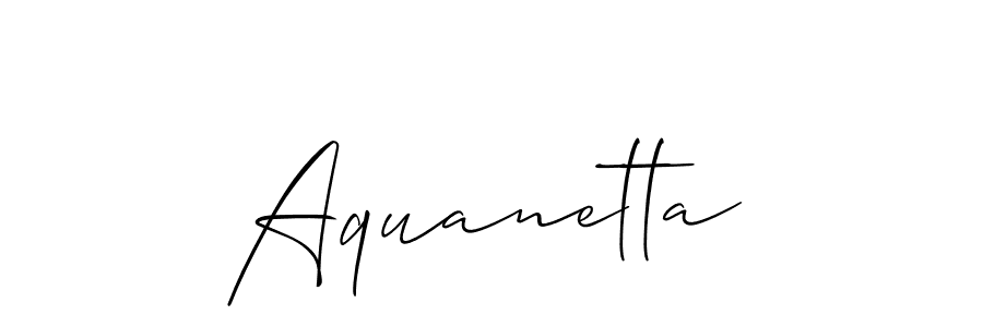 How to make Aquanetta name signature. Use Allison_Script style for creating short signs online. This is the latest handwritten sign. Aquanetta signature style 2 images and pictures png