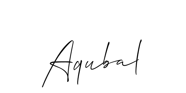 Best and Professional Signature Style for Aqubal. Allison_Script Best Signature Style Collection. Aqubal signature style 2 images and pictures png