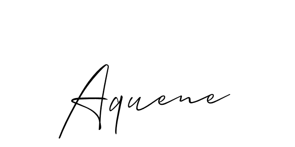 How to make Aquene name signature. Use Allison_Script style for creating short signs online. This is the latest handwritten sign. Aquene signature style 2 images and pictures png