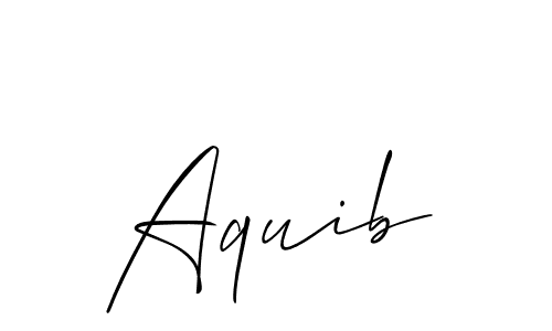 Create a beautiful signature design for name Aquib. With this signature (Allison_Script) fonts, you can make a handwritten signature for free. Aquib signature style 2 images and pictures png