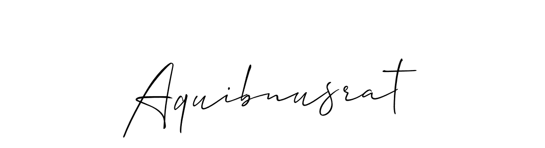 How to make Aquibnusrat name signature. Use Allison_Script style for creating short signs online. This is the latest handwritten sign. Aquibnusrat signature style 2 images and pictures png