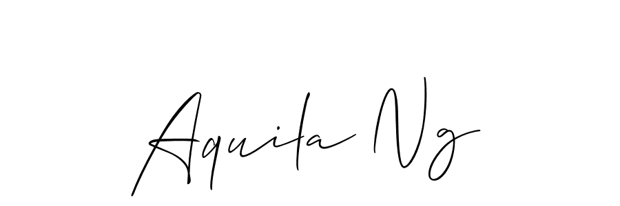 It looks lik you need a new signature style for name Aquila Ng. Design unique handwritten (Allison_Script) signature with our free signature maker in just a few clicks. Aquila Ng signature style 2 images and pictures png
