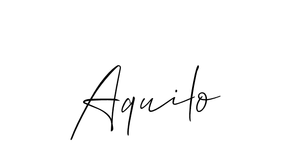 Make a beautiful signature design for name Aquilo. With this signature (Allison_Script) style, you can create a handwritten signature for free. Aquilo signature style 2 images and pictures png