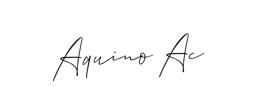 Create a beautiful signature design for name Aquino Ac. With this signature (Allison_Script) fonts, you can make a handwritten signature for free. Aquino Ac signature style 2 images and pictures png