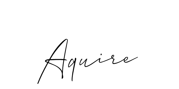 Create a beautiful signature design for name Aquire. With this signature (Allison_Script) fonts, you can make a handwritten signature for free. Aquire signature style 2 images and pictures png