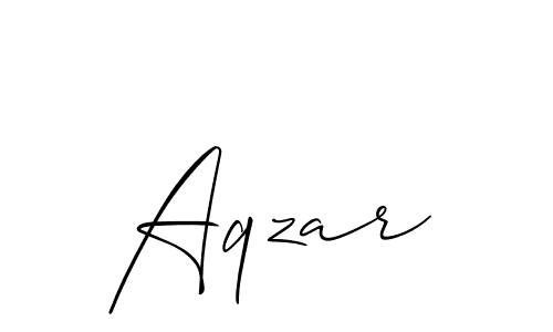 Also we have Aqzar name is the best signature style. Create professional handwritten signature collection using Allison_Script autograph style. Aqzar signature style 2 images and pictures png