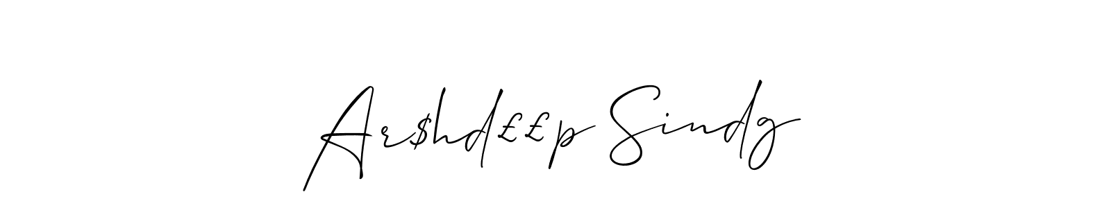 Use a signature maker to create a handwritten signature online. With this signature software, you can design (Allison_Script) your own signature for name Ar$hd££p Sindg. Ar$hd££p Sindg signature style 2 images and pictures png