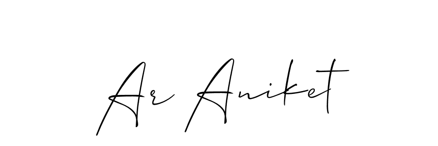Make a beautiful signature design for name Ar Aniket. With this signature (Allison_Script) style, you can create a handwritten signature for free. Ar Aniket signature style 2 images and pictures png