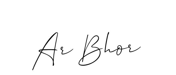 Create a beautiful signature design for name Ar Bhor. With this signature (Allison_Script) fonts, you can make a handwritten signature for free. Ar Bhor signature style 2 images and pictures png