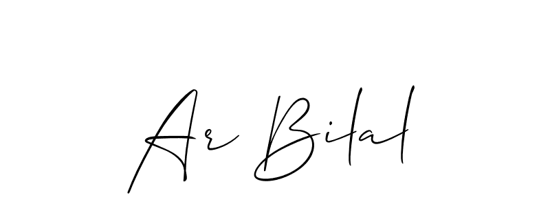 Design your own signature with our free online signature maker. With this signature software, you can create a handwritten (Allison_Script) signature for name Ar Bilal. Ar Bilal signature style 2 images and pictures png