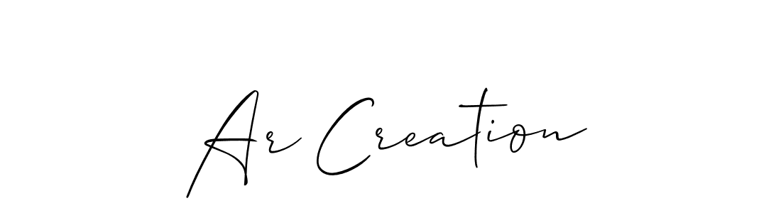 The best way (Allison_Script) to make a short signature is to pick only two or three words in your name. The name Ar Creation include a total of six letters. For converting this name. Ar Creation signature style 2 images and pictures png