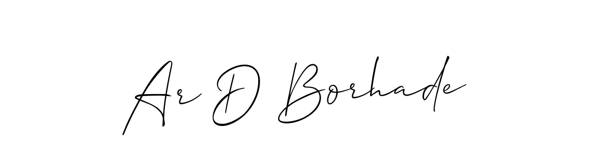You should practise on your own different ways (Allison_Script) to write your name (Ar D Borhade) in signature. don't let someone else do it for you. Ar D Borhade signature style 2 images and pictures png