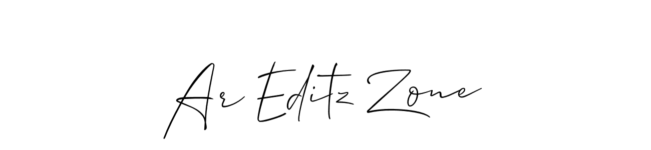 How to make Ar Editz Zone name signature. Use Allison_Script style for creating short signs online. This is the latest handwritten sign. Ar Editz Zone signature style 2 images and pictures png