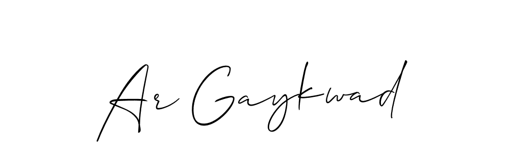 Design your own signature with our free online signature maker. With this signature software, you can create a handwritten (Allison_Script) signature for name Ar Gaykwad. Ar Gaykwad signature style 2 images and pictures png