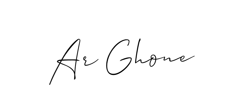How to make Ar Ghone name signature. Use Allison_Script style for creating short signs online. This is the latest handwritten sign. Ar Ghone signature style 2 images and pictures png