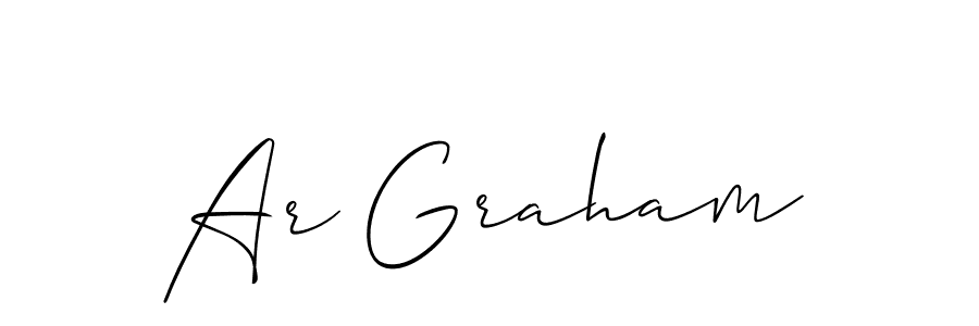 Make a beautiful signature design for name Ar Graham. With this signature (Allison_Script) style, you can create a handwritten signature for free. Ar Graham signature style 2 images and pictures png