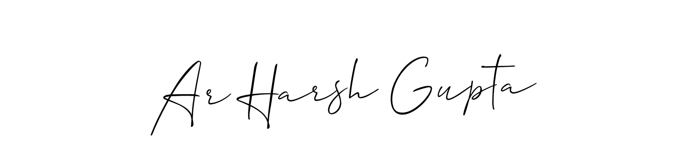 It looks lik you need a new signature style for name Ar Harsh Gupta. Design unique handwritten (Allison_Script) signature with our free signature maker in just a few clicks. Ar Harsh Gupta signature style 2 images and pictures png
