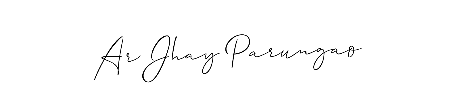 Once you've used our free online signature maker to create your best signature Allison_Script style, it's time to enjoy all of the benefits that Ar Jhay Parungao name signing documents. Ar Jhay Parungao signature style 2 images and pictures png