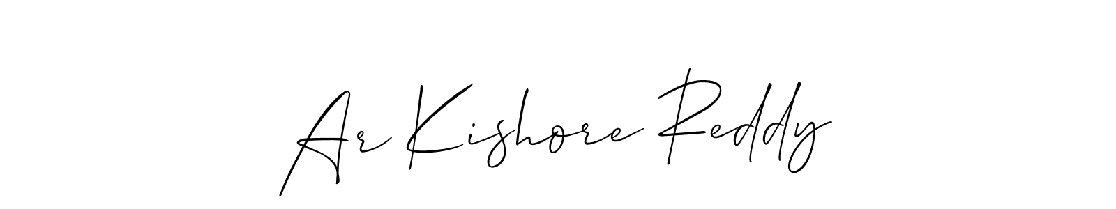 How to Draw Ar Kishore Reddy signature style? Allison_Script is a latest design signature styles for name Ar Kishore Reddy. Ar Kishore Reddy signature style 2 images and pictures png