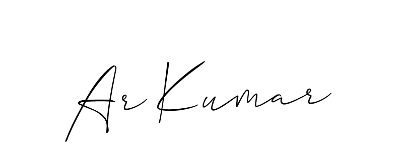 How to make Ar Kumar name signature. Use Allison_Script style for creating short signs online. This is the latest handwritten sign. Ar Kumar signature style 2 images and pictures png