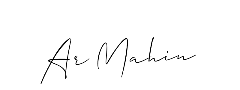 Use a signature maker to create a handwritten signature online. With this signature software, you can design (Allison_Script) your own signature for name Ar Mahin. Ar Mahin signature style 2 images and pictures png