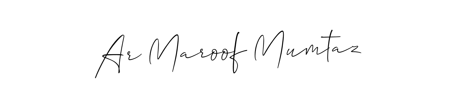 You should practise on your own different ways (Allison_Script) to write your name (Ar Maroof Mumtaz) in signature. don't let someone else do it for you. Ar Maroof Mumtaz signature style 2 images and pictures png