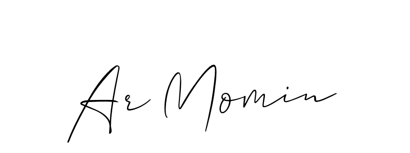 Once you've used our free online signature maker to create your best signature Allison_Script style, it's time to enjoy all of the benefits that Ar Momin name signing documents. Ar Momin signature style 2 images and pictures png