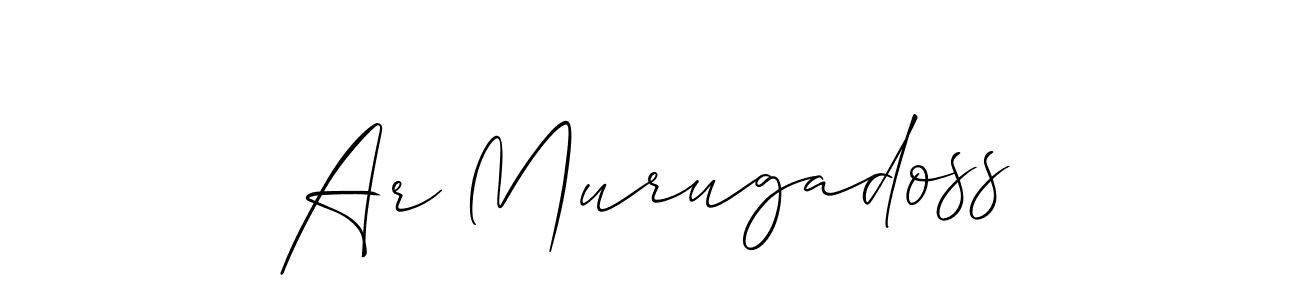 Create a beautiful signature design for name Ar Murugadoss. With this signature (Allison_Script) fonts, you can make a handwritten signature for free. Ar Murugadoss signature style 2 images and pictures png