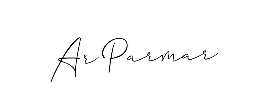 Design your own signature with our free online signature maker. With this signature software, you can create a handwritten (Allison_Script) signature for name Ar Parmar. Ar Parmar signature style 2 images and pictures png