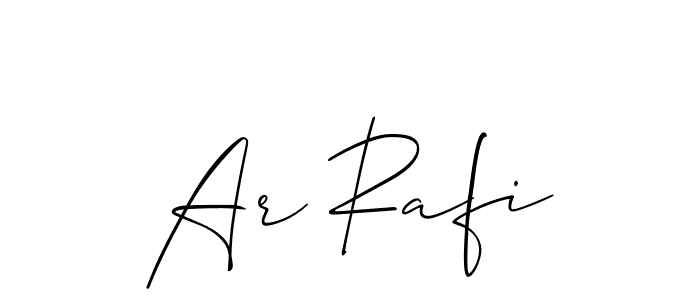 How to Draw Ar Rafi signature style? Allison_Script is a latest design signature styles for name Ar Rafi. Ar Rafi signature style 2 images and pictures png