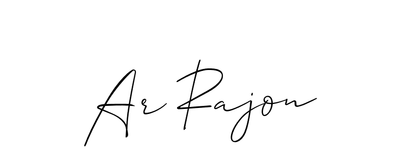 Design your own signature with our free online signature maker. With this signature software, you can create a handwritten (Allison_Script) signature for name Ar Rajon. Ar Rajon signature style 2 images and pictures png