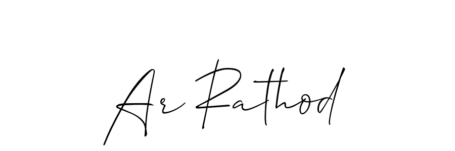 How to make Ar Rathod signature? Allison_Script is a professional autograph style. Create handwritten signature for Ar Rathod name. Ar Rathod signature style 2 images and pictures png