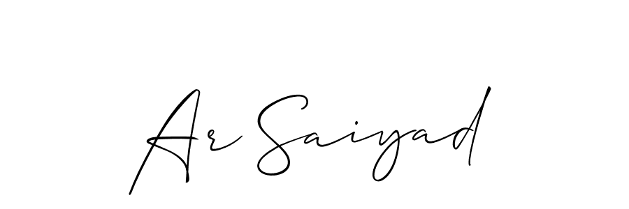 Make a beautiful signature design for name Ar Saiyad. Use this online signature maker to create a handwritten signature for free. Ar Saiyad signature style 2 images and pictures png