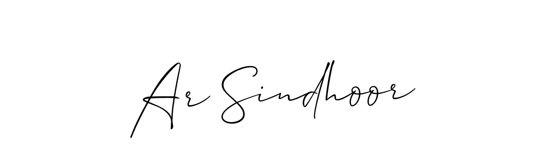 Design your own signature with our free online signature maker. With this signature software, you can create a handwritten (Allison_Script) signature for name Ar Sindhoor. Ar Sindhoor signature style 2 images and pictures png