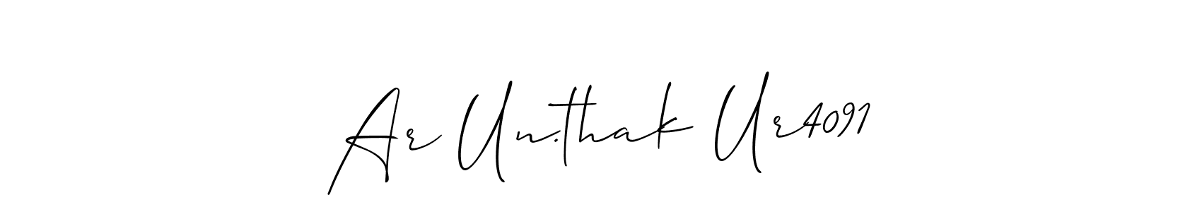 Create a beautiful signature design for name Ar Un.thak Ur4091. With this signature (Allison_Script) fonts, you can make a handwritten signature for free. Ar Un.thak Ur4091 signature style 2 images and pictures png