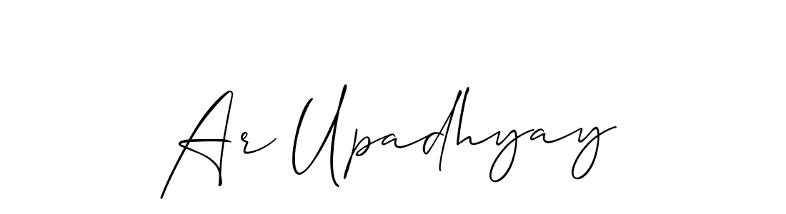 Ar Upadhyay stylish signature style. Best Handwritten Sign (Allison_Script) for my name. Handwritten Signature Collection Ideas for my name Ar Upadhyay. Ar Upadhyay signature style 2 images and pictures png