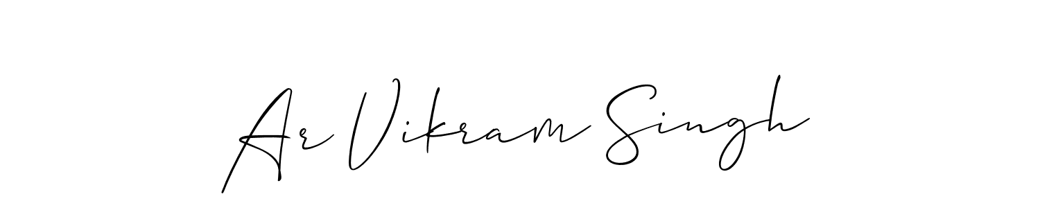 Also we have Ar Vikram Singh name is the best signature style. Create professional handwritten signature collection using Allison_Script autograph style. Ar Vikram Singh signature style 2 images and pictures png