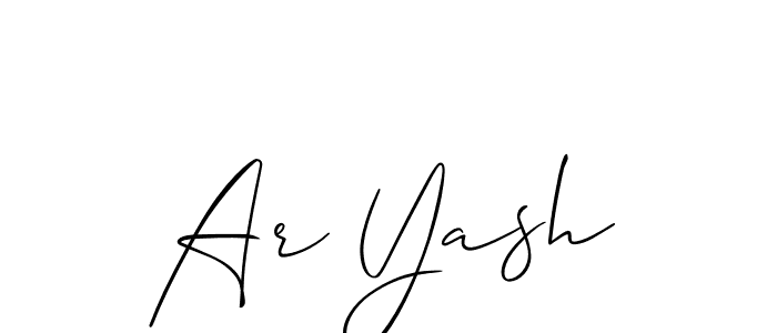 if you are searching for the best signature style for your name Ar Yash. so please give up your signature search. here we have designed multiple signature styles  using Allison_Script. Ar Yash signature style 2 images and pictures png