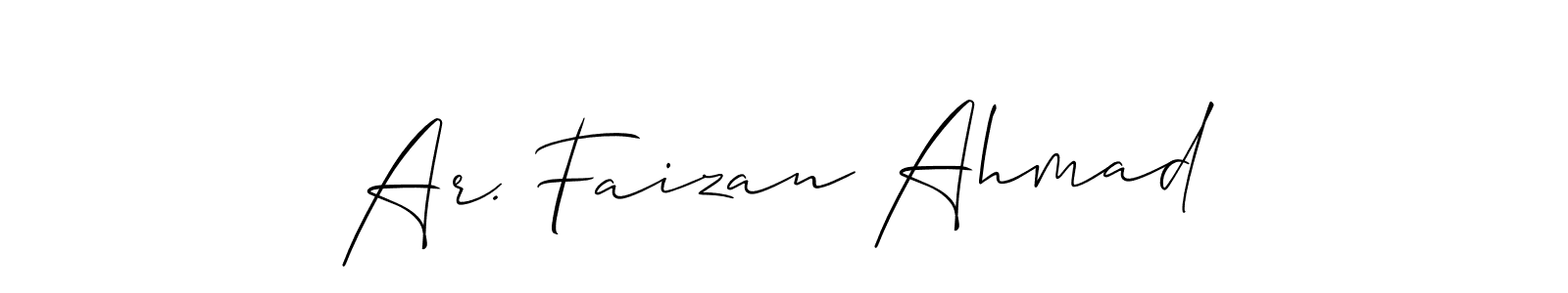 Use a signature maker to create a handwritten signature online. With this signature software, you can design (Allison_Script) your own signature for name Ar. Faizan Ahmad. Ar. Faizan Ahmad signature style 2 images and pictures png