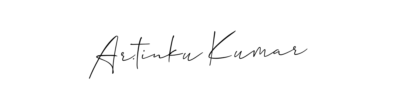 Also we have Ar.tinku Kumar name is the best signature style. Create professional handwritten signature collection using Allison_Script autograph style. Ar.tinku Kumar signature style 2 images and pictures png