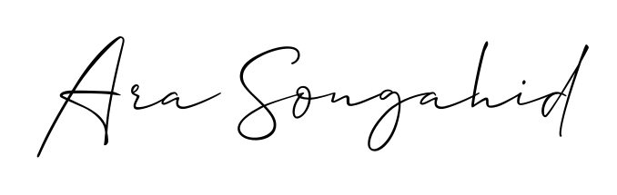Build your personal autograph collection for name Ara Songahid with Allison_Script design. Browse, select, and save your favorites. Ara Songahid signature style 2 images and pictures png