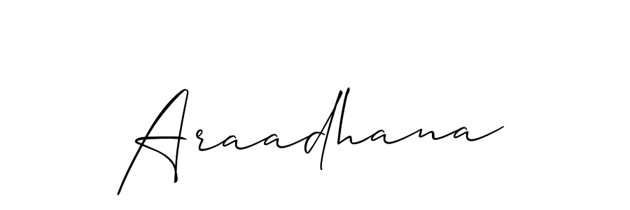 Also You can easily find your signature by using the search form. We will create Araadhana name handwritten signature images for you free of cost using Allison_Script sign style. Araadhana signature style 2 images and pictures png