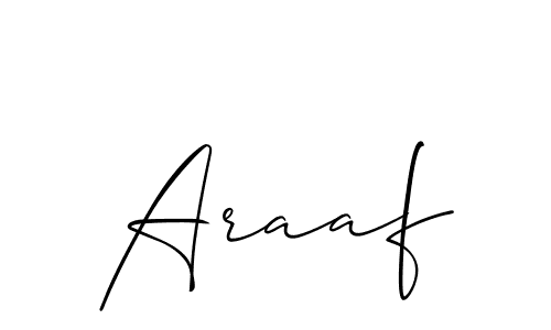 The best way (Allison_Script) to make a short signature is to pick only two or three words in your name. The name Araaf include a total of six letters. For converting this name. Araaf signature style 2 images and pictures png