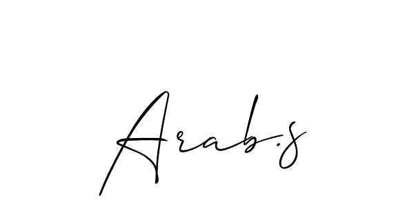 Also we have Arab.s name is the best signature style. Create professional handwritten signature collection using Allison_Script autograph style. Arab.s signature style 2 images and pictures png