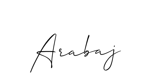 You can use this online signature creator to create a handwritten signature for the name Arabaj. This is the best online autograph maker. Arabaj signature style 2 images and pictures png