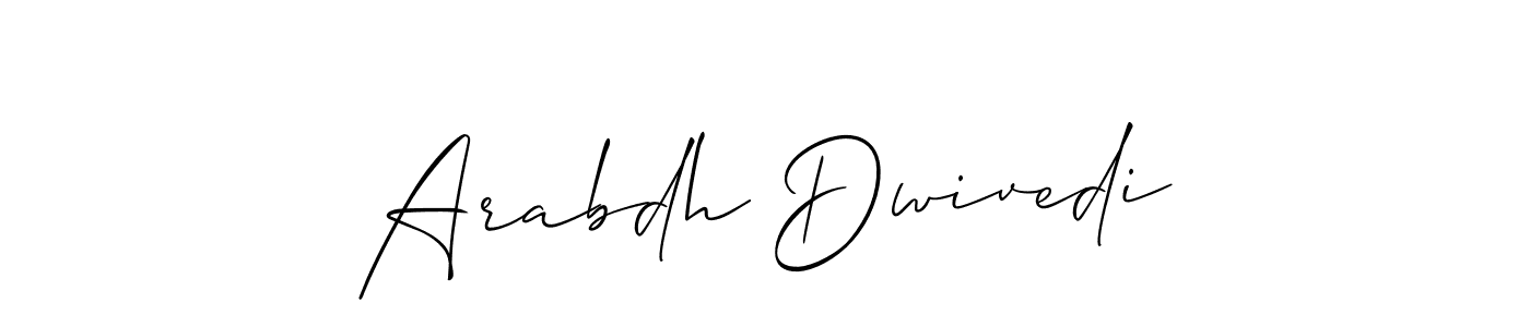 How to Draw Arabdh Dwivedi signature style? Allison_Script is a latest design signature styles for name Arabdh Dwivedi. Arabdh Dwivedi signature style 2 images and pictures png