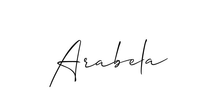How to make Arabela name signature. Use Allison_Script style for creating short signs online. This is the latest handwritten sign. Arabela signature style 2 images and pictures png
